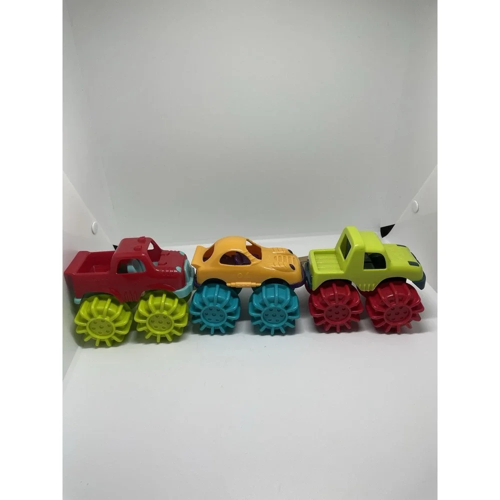 Battat – Plastic Toy Cars  3 Cars – Colorful Toddler Trucks – ... Off Roading‎